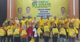 HUT Ke-61, Golkar Lampung Bagikan 1000 Paket Sembako, Donor Darah dan Layanan Kesehatan