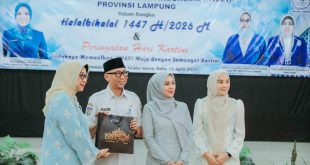 Gubernur Rahmat Mirzani Djausal Hadiri Halalbihalal Iwapi Lampung, Dorong Penguatan Hilirisasi dari ekonomi Lampung dengah Meningkatkan  Peran Perempuan Pengusaha